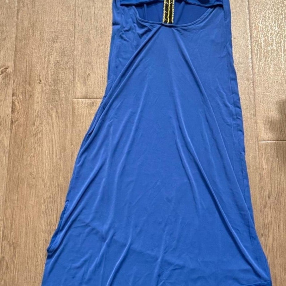 Vintage y2k 2000s boho maxi dress with yellow and black beaded details